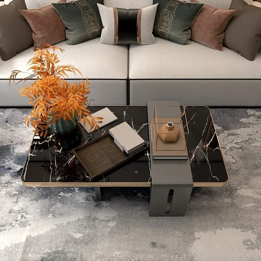 Luxury Marble Self-Adhesive PVC Wallpaper Roll 5 Meter - Black & White Marble 500 cm × 60 cm — photo 2