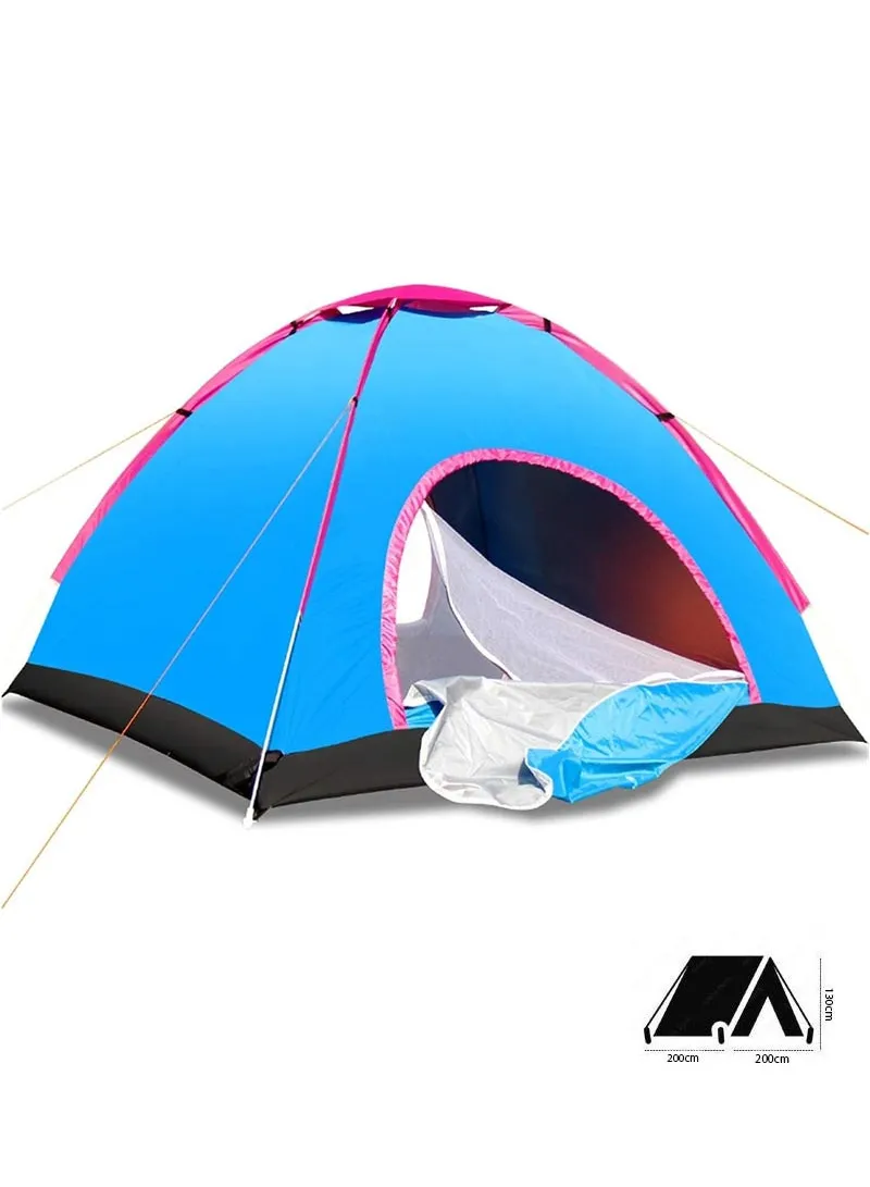 3-4 People Double Door Single Layer Automatic Installation Tent, Outdoor Activity Waterproof Wi