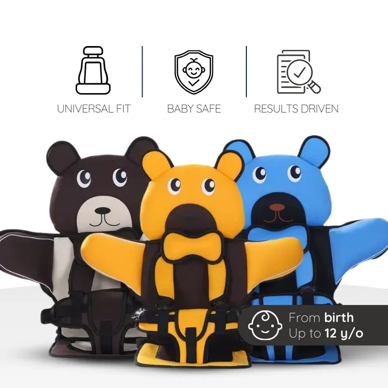 Child Baby Car Protection Cushion Seat Bear - Orange β photo 6