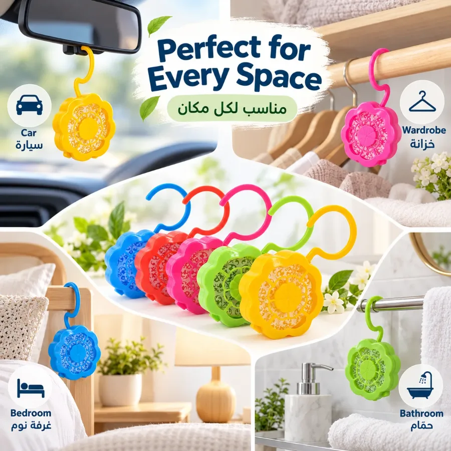 Fragrance Closet Hanging Gel Air Freshener Set of 2 pcs - Rose — photo 4
