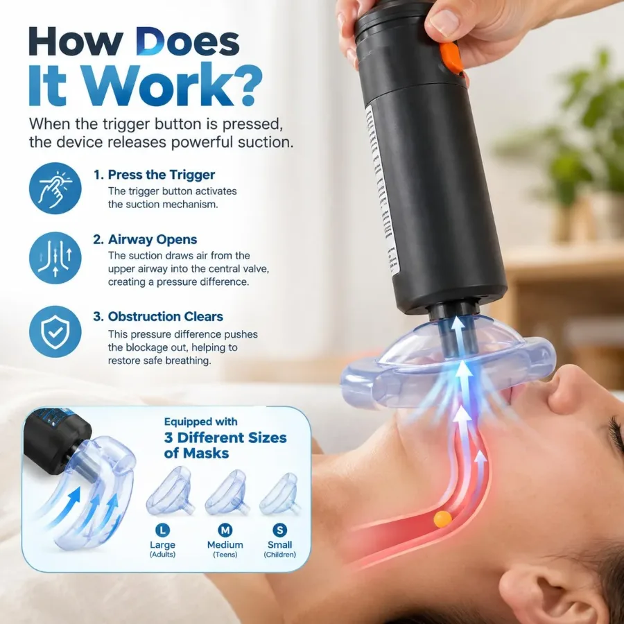 Automatic Anti-Choking Rescue Device – 3 Mask Sizes — photo 3