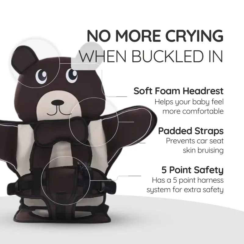 Child Baby Car Protection Cushion Seat Bear - Blue β photo 5