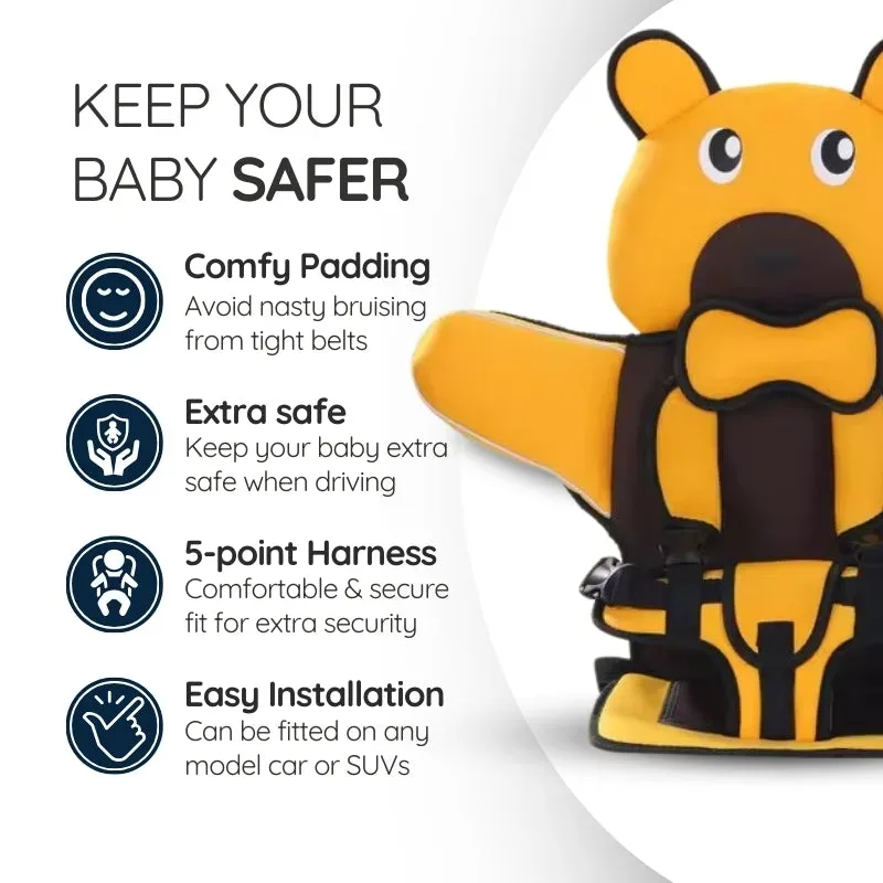 Child Baby Car Protection Cushion Seat Bear - Pink — photo 3