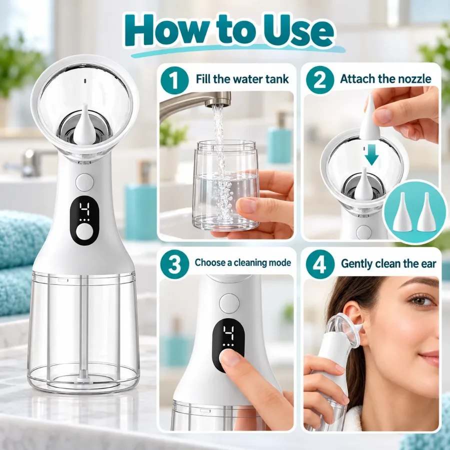 Electric Automatic ear wax removal kit β photo 4