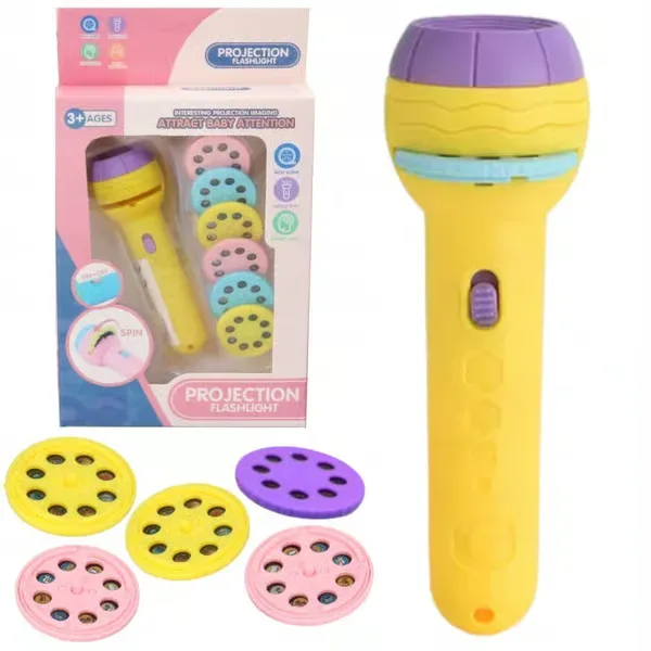 Mini Projector Torch Flashlight for Kids - Pink — photo 3