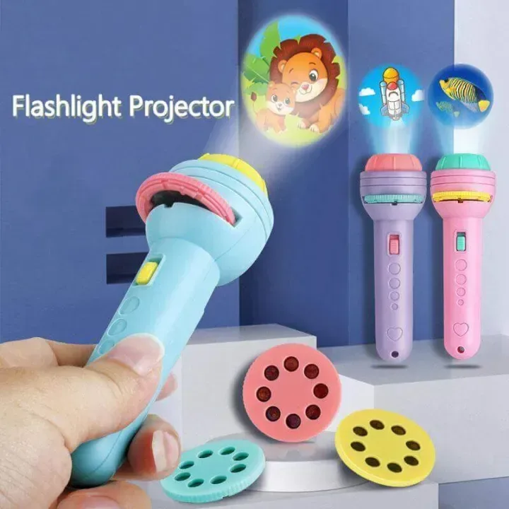 Mini Projector Torch Flashlight for Kids - Pink β photo 4