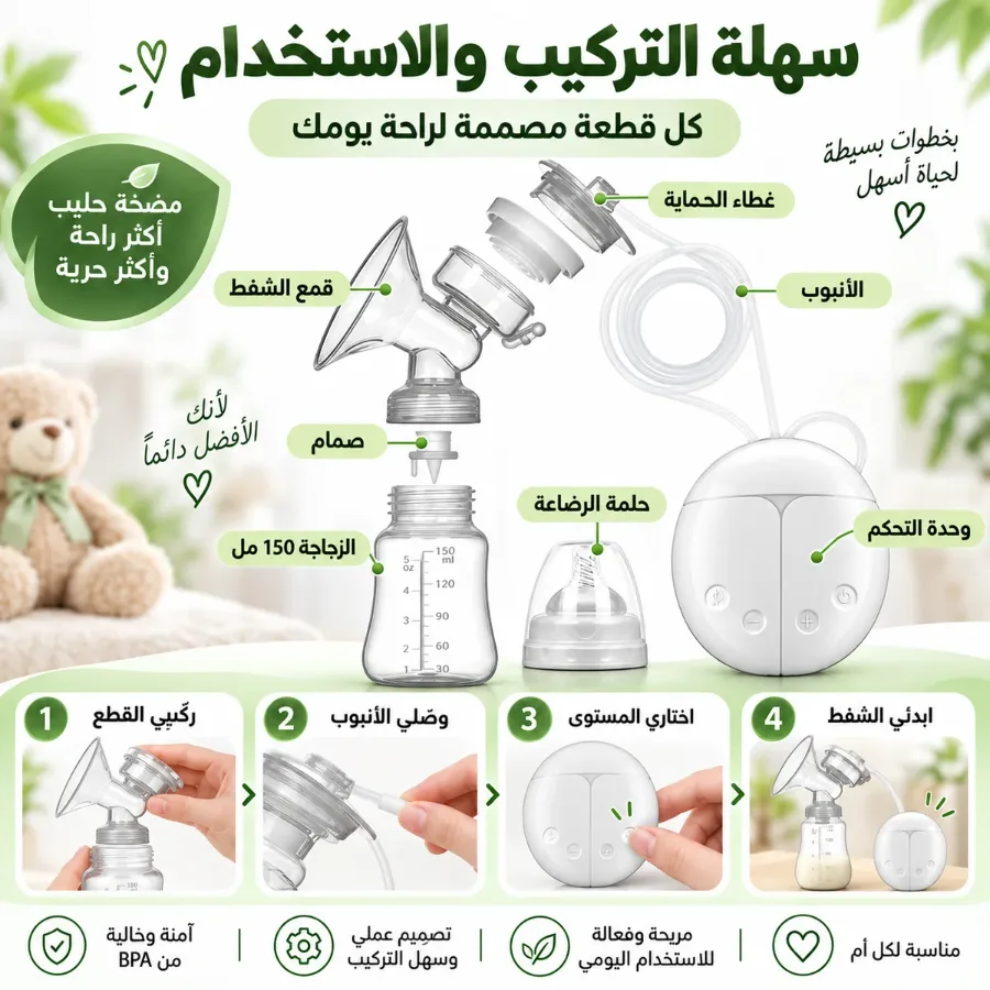 SMART AUTOMATIC DOUBLE BREAST PUMP RH228 - BLUE β photo 2