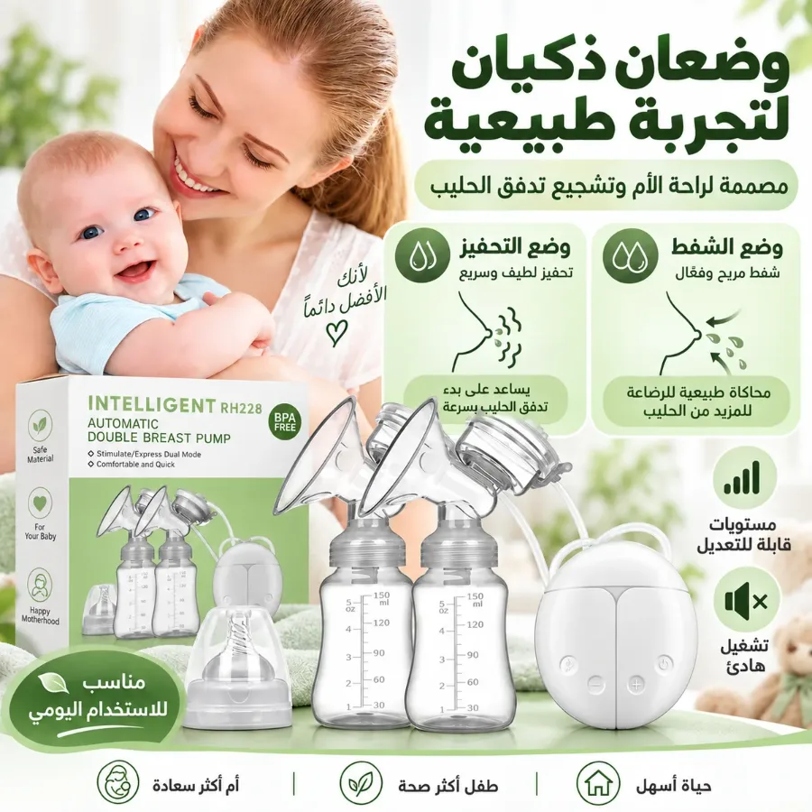 SMART AUTOMATIC DOUBLE BREAST PUMP RH228 - BLUE β photo 6