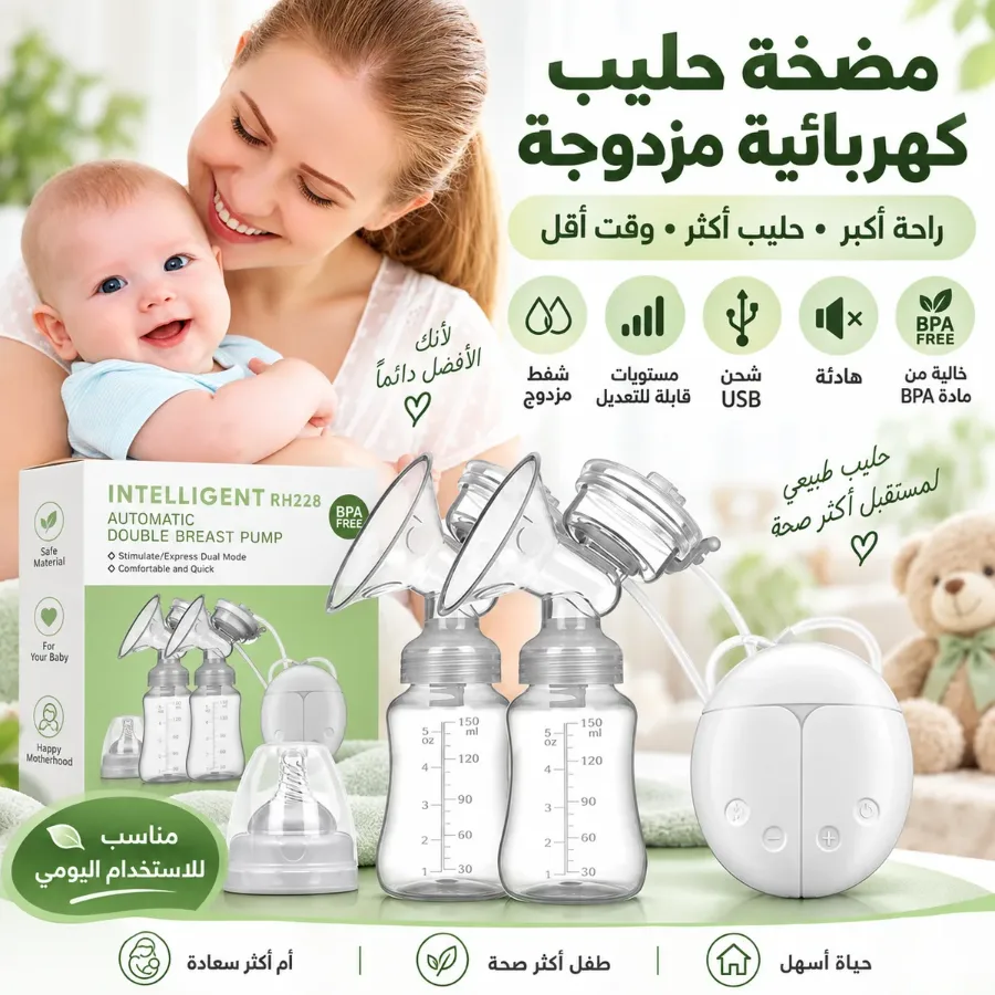 SMART AUTOMATIC DOUBLE BREAST PUMP RH228 - BLUE
