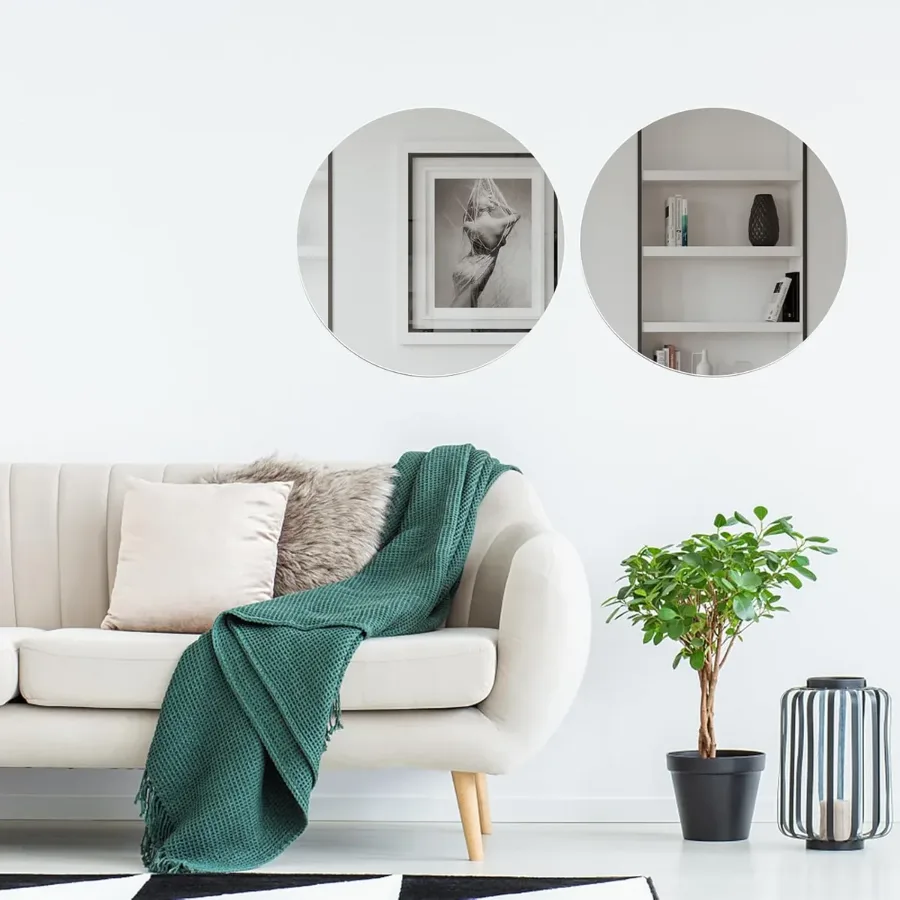 Acrylic Mirrors Self Adhesive Non Glass Mirror 30*40 cm - Round style - 1 pcs — photo 2
