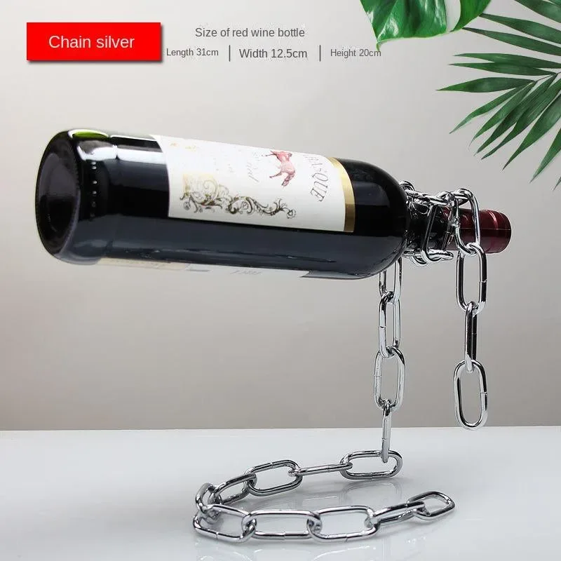 Wine Holder White Rope Or Metail Chain - White Rope — photo 2