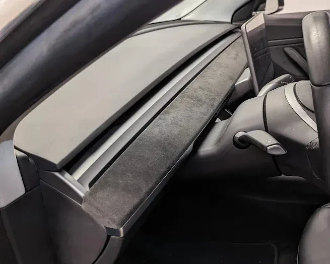Alcantara Wrap Car Interior Design Decor - 40cm x 100cm Black β photo 4