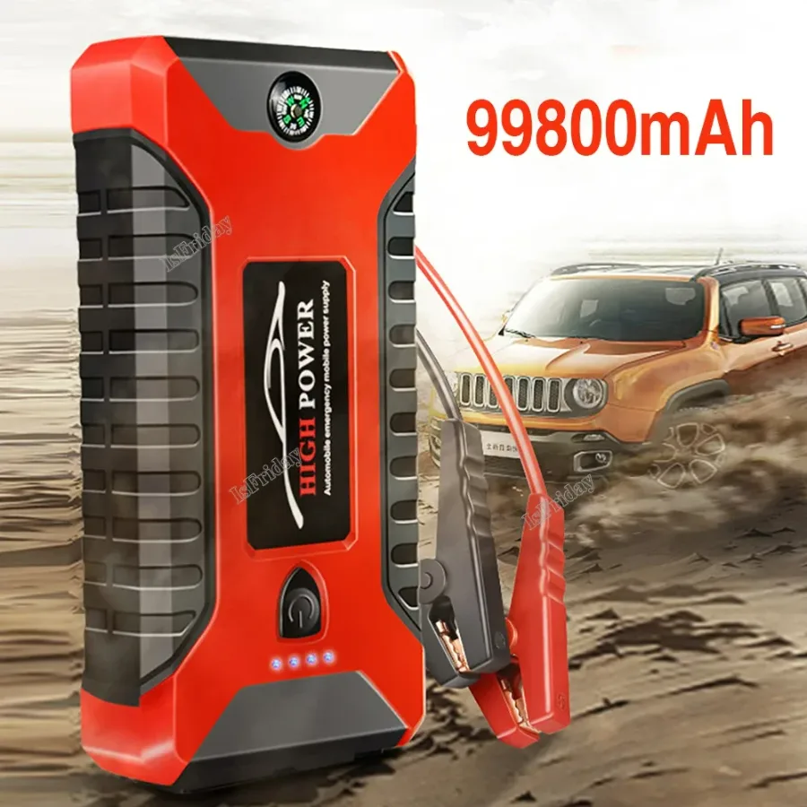 Portable Car Jump Starter Power Bank, Battery Booster Charger, Starting Device, Auto Emergency, Lighting Start-up, 12V - Jump starter — photo 2