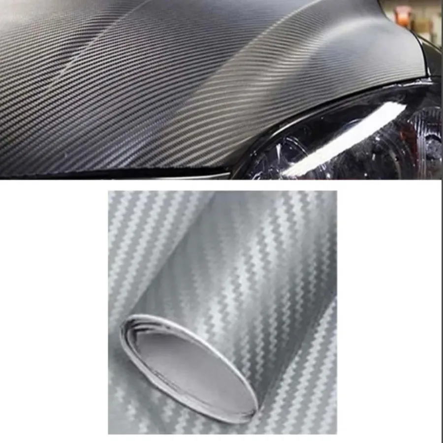 3D Carbon Fiber Car Sticker Waterproof Car Loading Edge - Door Sill - Paint Protection Film (L200 x W25)cm - Black — photo 3