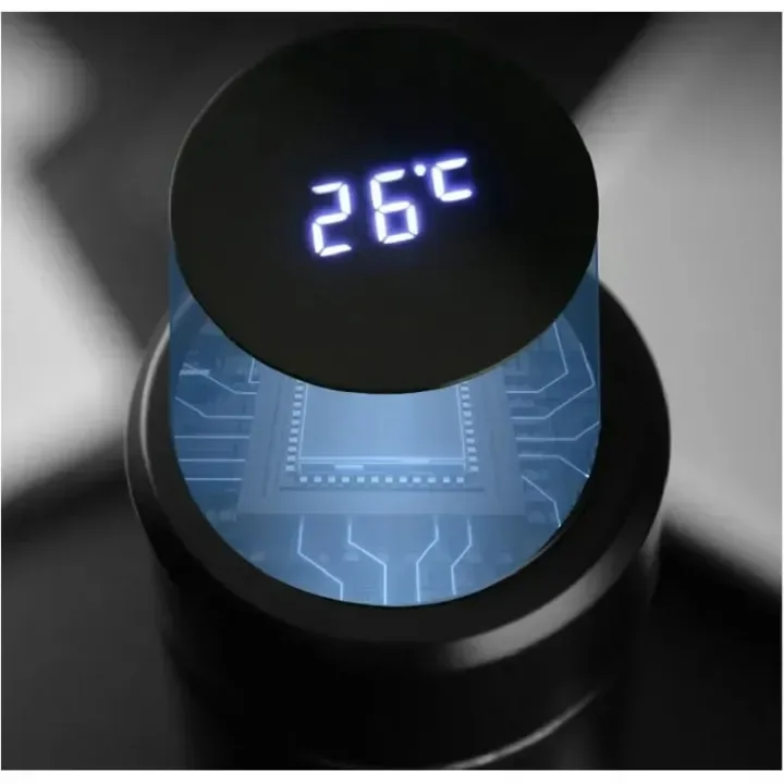 Temperature Display Vacuum Insulated Water Bottle Thermos - Gold β photo 4