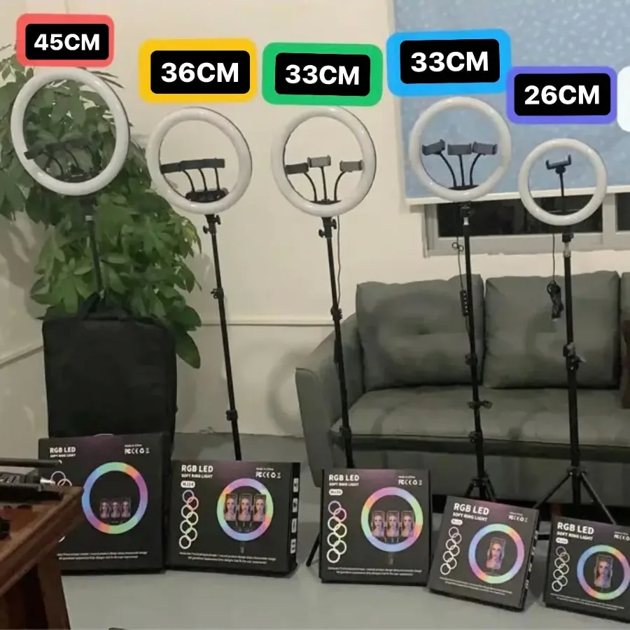 RGB Ring Light With 2.1 Meter Tripod - Rgb Ring Light 26cm With 20 cm Tripod β photo 8