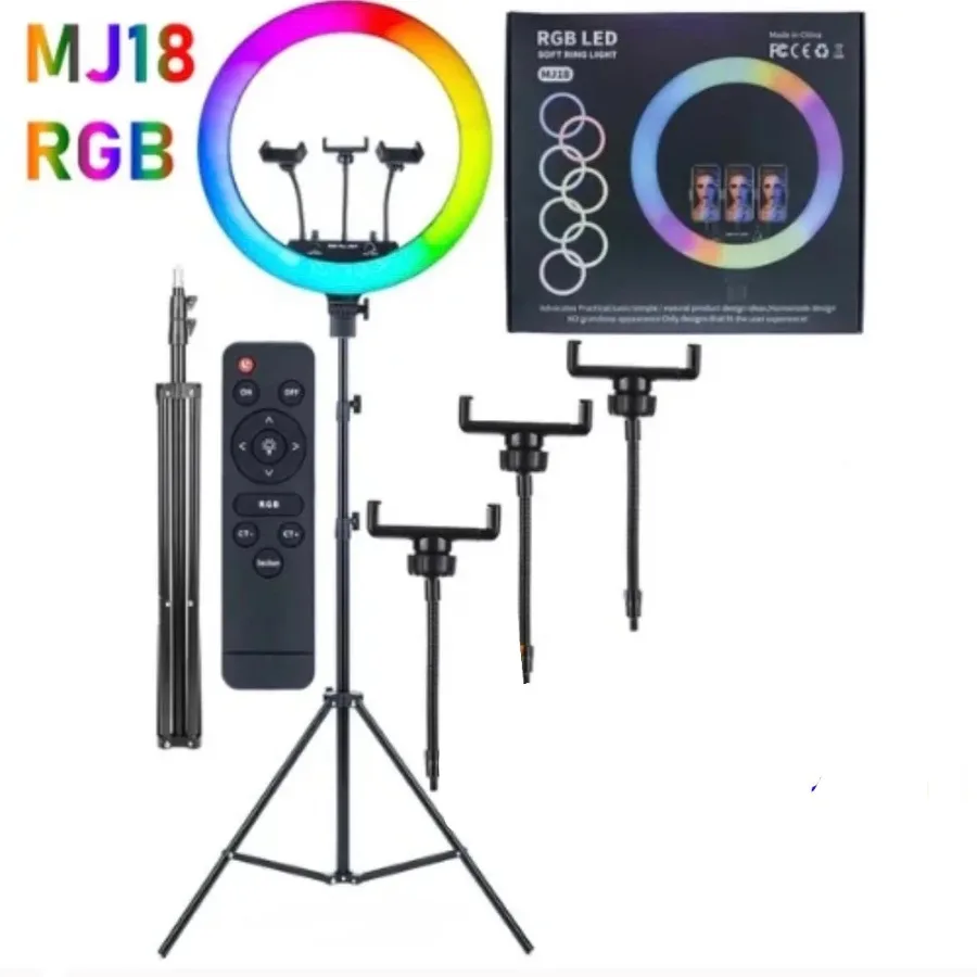 RGB Ring Light With 2.1 Meter Tripod - Rgb Ring Light 26cm With 20 cm Tripod — photo 9