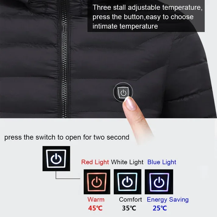 Heating Jacket Outdoor Coat USB Electric Heated Jackets - Black / Small / No Powerbank β photo 6