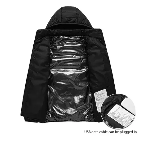 Heating Jacket Outdoor Coat USB Electric Heated Jackets - Black / Small / No Powerbank — photo 7