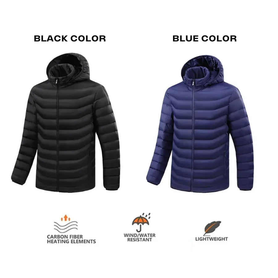 Heating Jacket Outdoor Coat USB Electric Heated Jackets - Black / Small / No Powerbank