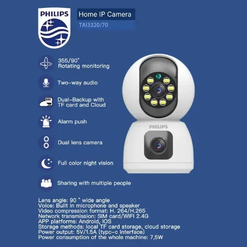 Philips 1080p Wi-Fi Home Security Camera - One Lens — photo 8