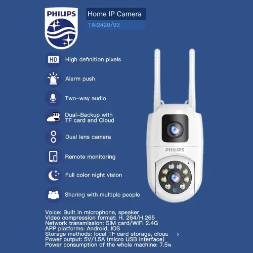Philips 1080p Wi-Fi Home Security Camera - One Lens β photo 9