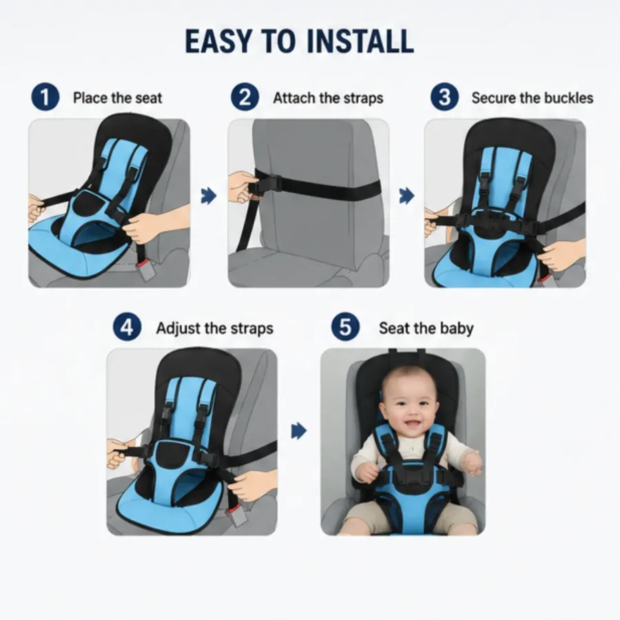 Baby Car Protection Cushion Seat Child - Blue β photo 3