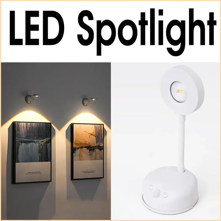 360 Recheargable Sensor LED Spotlight Adjustable - 4 Pcs β photo 5