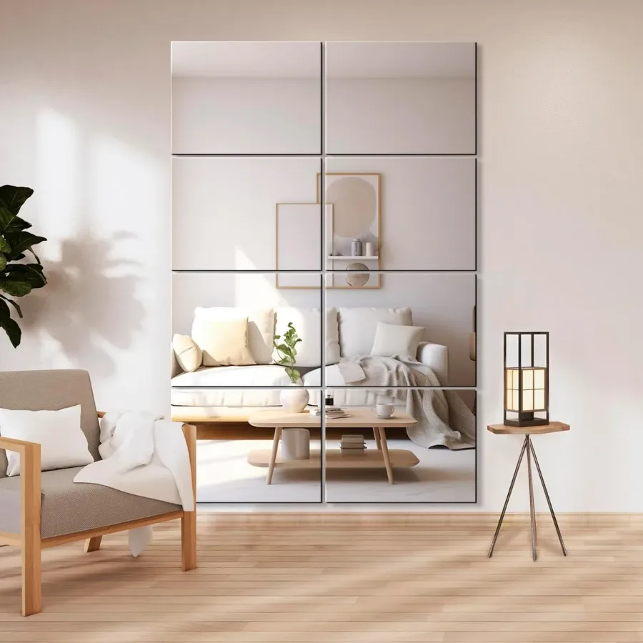 Acrylic Mirrors Self Adhesive Non Glass Mirror 30*40 cm - Square style - 1 pcs