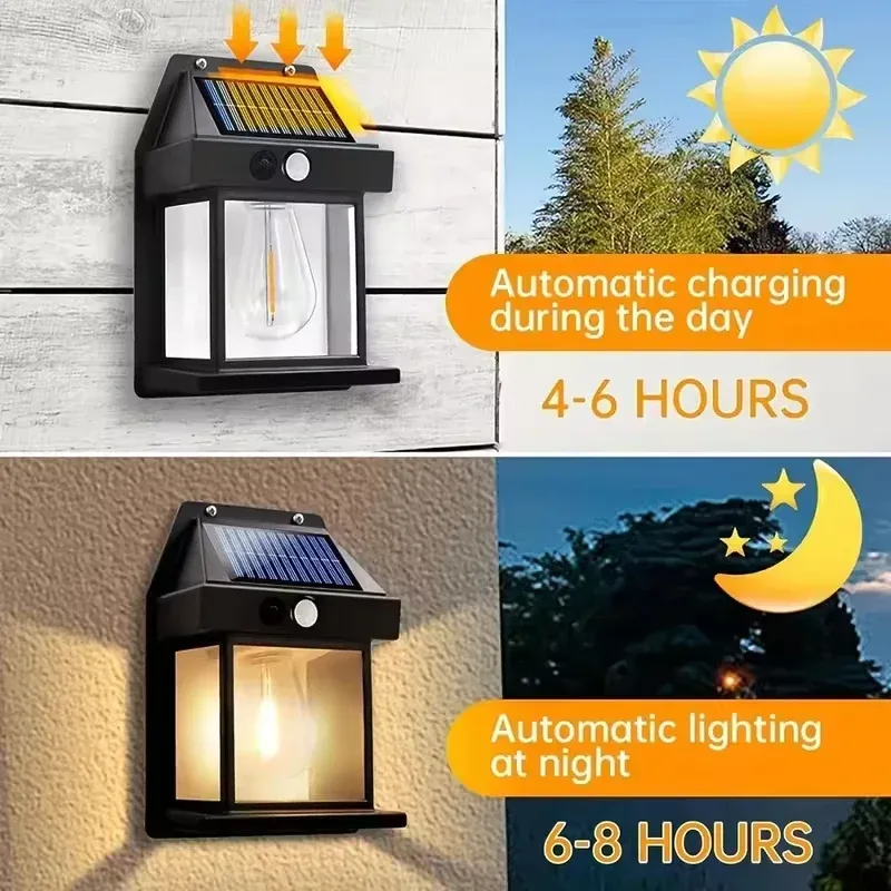 Smart Solar Wall Lights – Wireless Outdoor LED with Motion Sensor & 3 Lighting Modes - 2 Pcs — photo 3