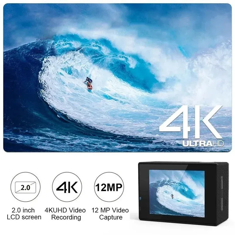 HD Waterproof Sport Action Camera 1080P/60FPS WiFi 2.0" 170D - Blue β photo 4