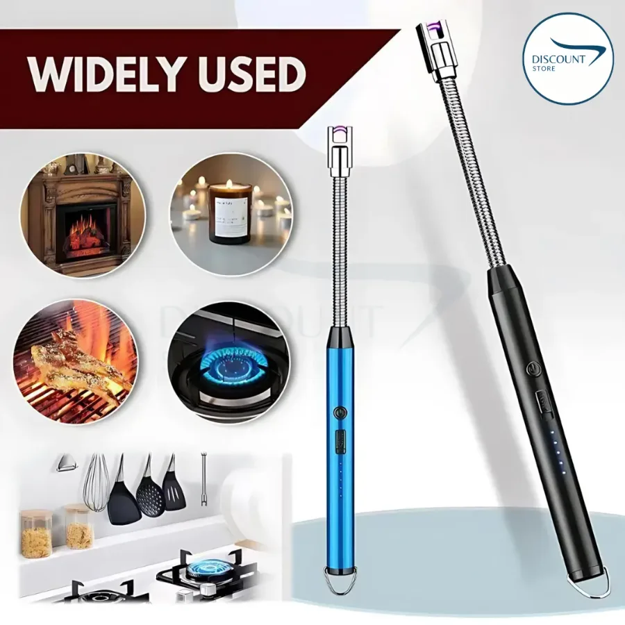 Rechargeable Electric Lighter, Windproof, Flexible Neck - Gold β photo 4