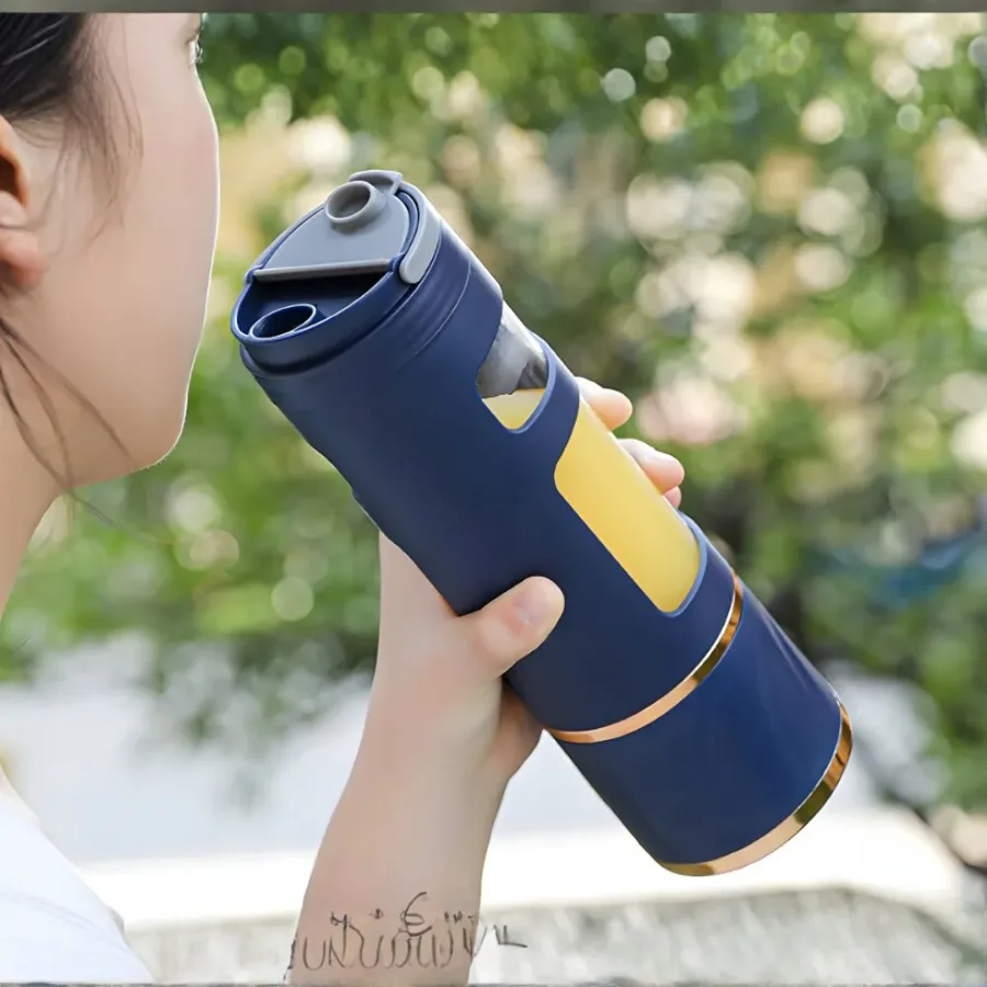 Portable Blender with Digital Display, Smoothie Juicer Cup - Dark Blue β photo 2