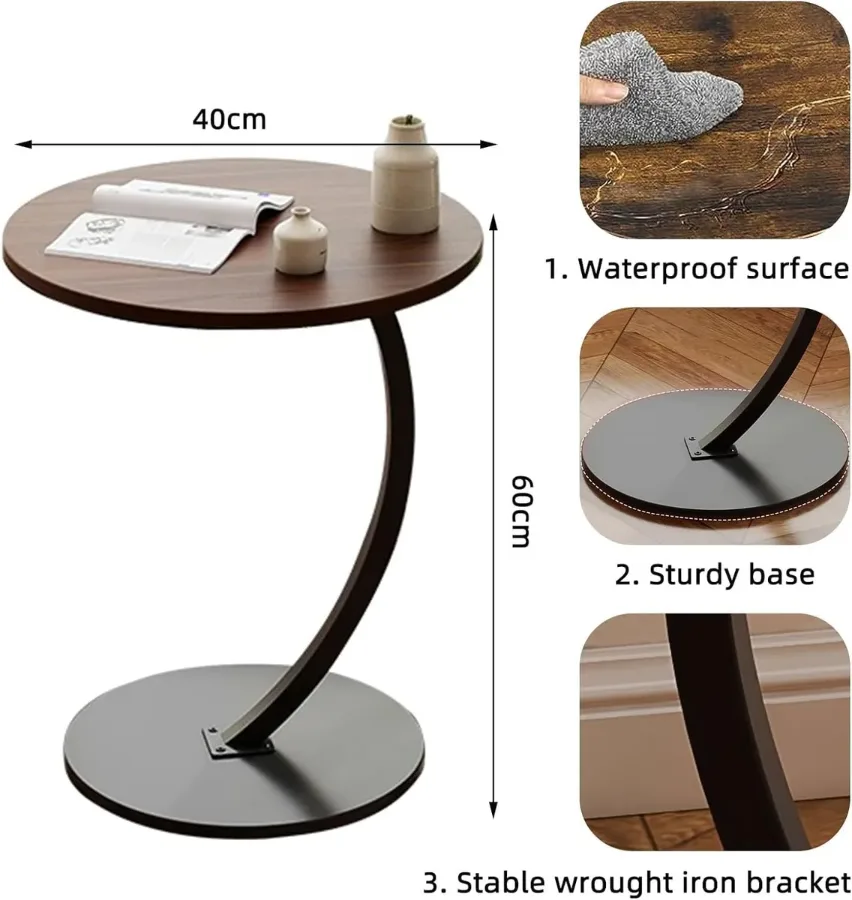 Round Side Table - Brown wood β photo 7