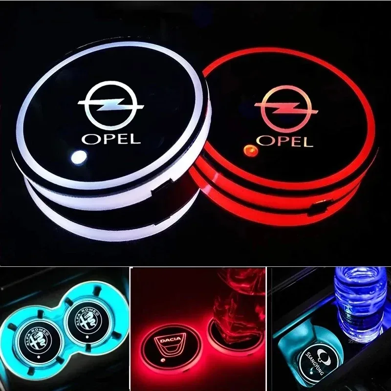 Car LED Light Cup Mat – 7 Color Atmosphere Pad - Kia — photo 4