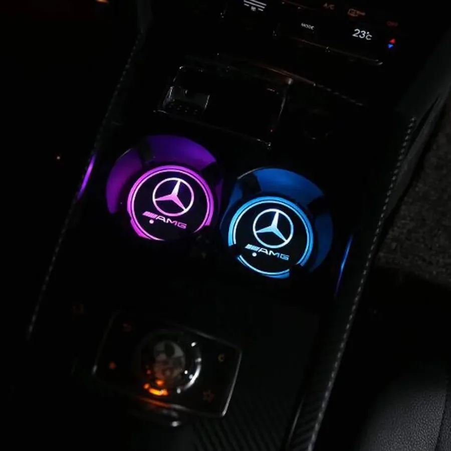 Car LED Light Cup Mat – 7 Color Atmosphere Pad - Kia — photo 6