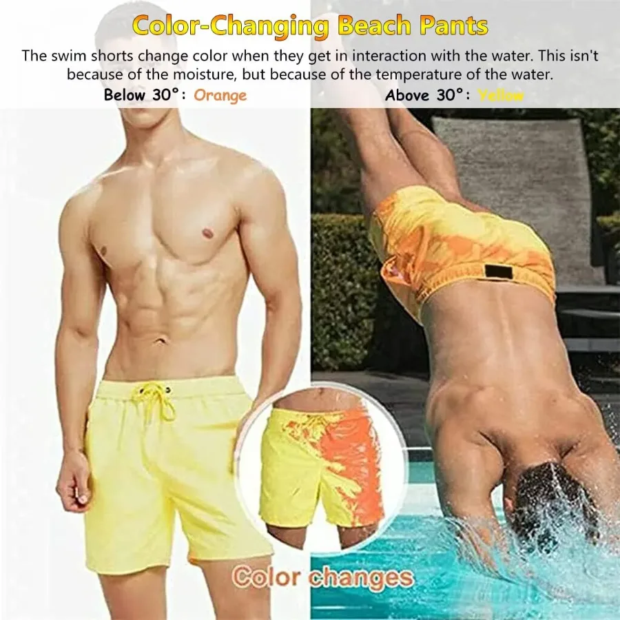 Color Changing Swimming Trunks for Men - Green / L — photo 4