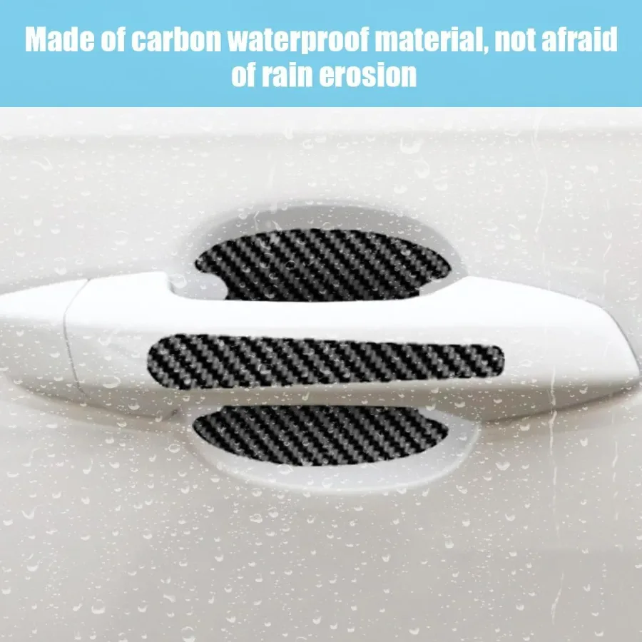 8PCS/SET Carbon Fiber Car Door Handle Protector Cover Inner Bowl Anti Scratch Sticker - Kia — photo 7