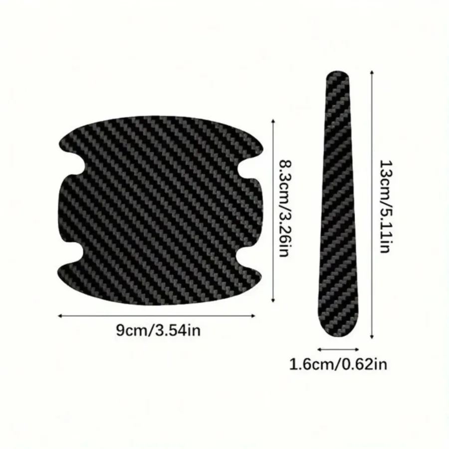 8PCS/SET Carbon Fiber Car Door Handle Protector Cover Inner Bowl Anti Scratch Sticker - Kia — photo 9
