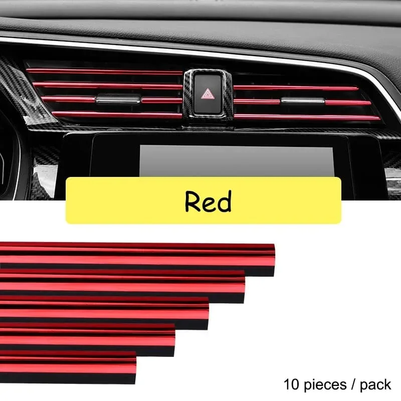 10pcs Car Air Conditioner Grill Decoration Strips Ac - Colorful — photo 6