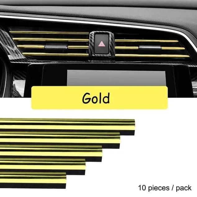 10pcs Car Air Conditioner Grill Decoration Strips Ac - Colorful — photo 10