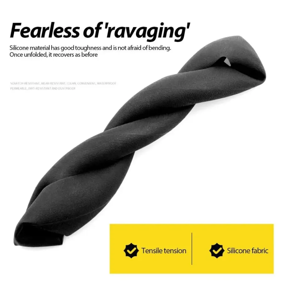 Universal Solid Color Anti-slip Silicone Car Steering Wheel Protective Cover - Dark Green โ photo 5