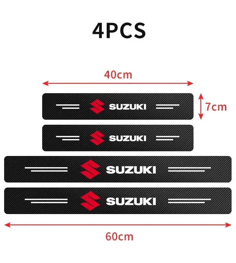 4 Pcs Car Door Logo Stickers Carbon Fiber - Infiniti β photo 3