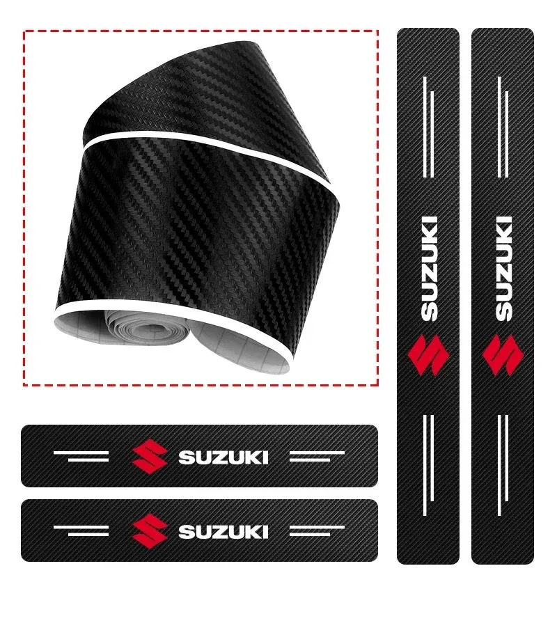 4 Pcs Car Door Logo Stickers Carbon Fiber - Infiniti β photo 4