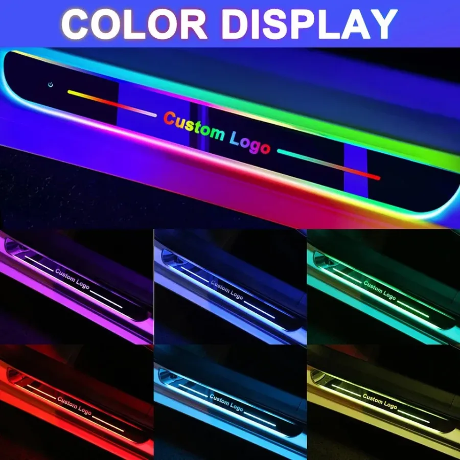 4 Pieces Car Door Logo Led Moving Door Scuff USB - Volkswagen — photo 3