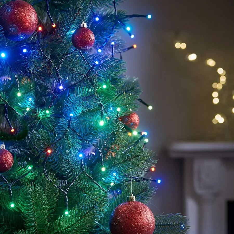 CHRISTMAS TREE LED DECORATIVE LIGHTS 100-200-400-500 Led - Red Color 400 Led 24 Meter — photo 2