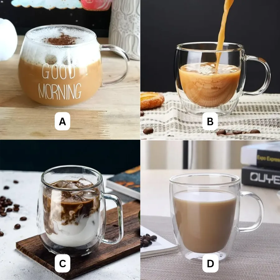 Double glass mug - D - 350 ML