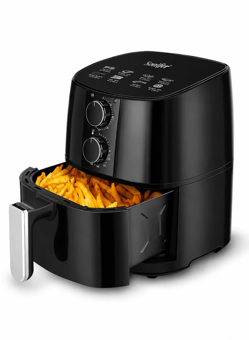 Manual Air Fryer With Adjustable Temperature & Timer β Black