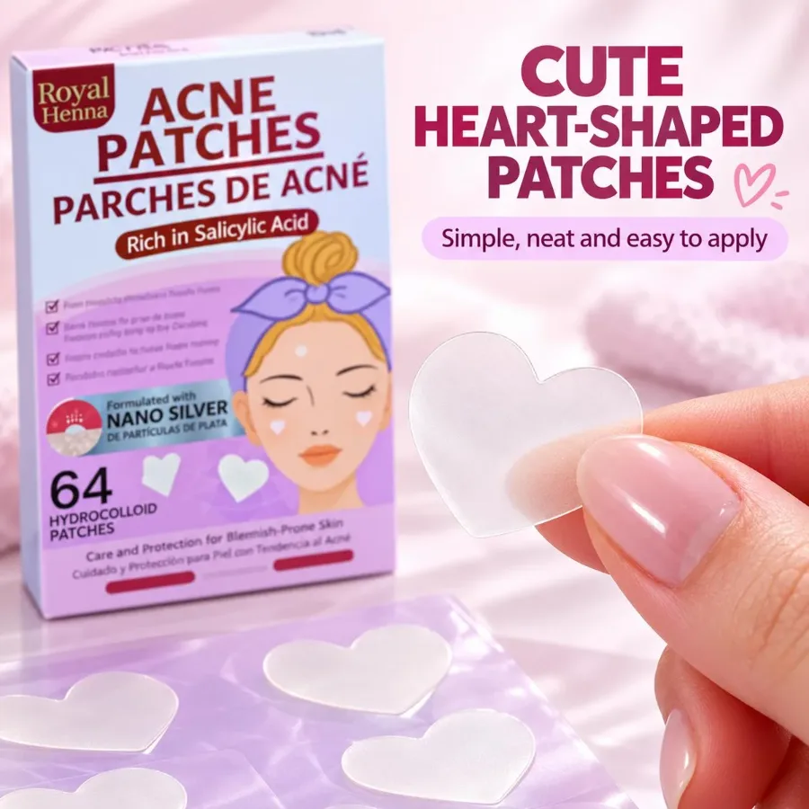 Heart-Shaped Hydrocolloid Acne Patches with Salicylic Acid – 64 Pieces — photo 5