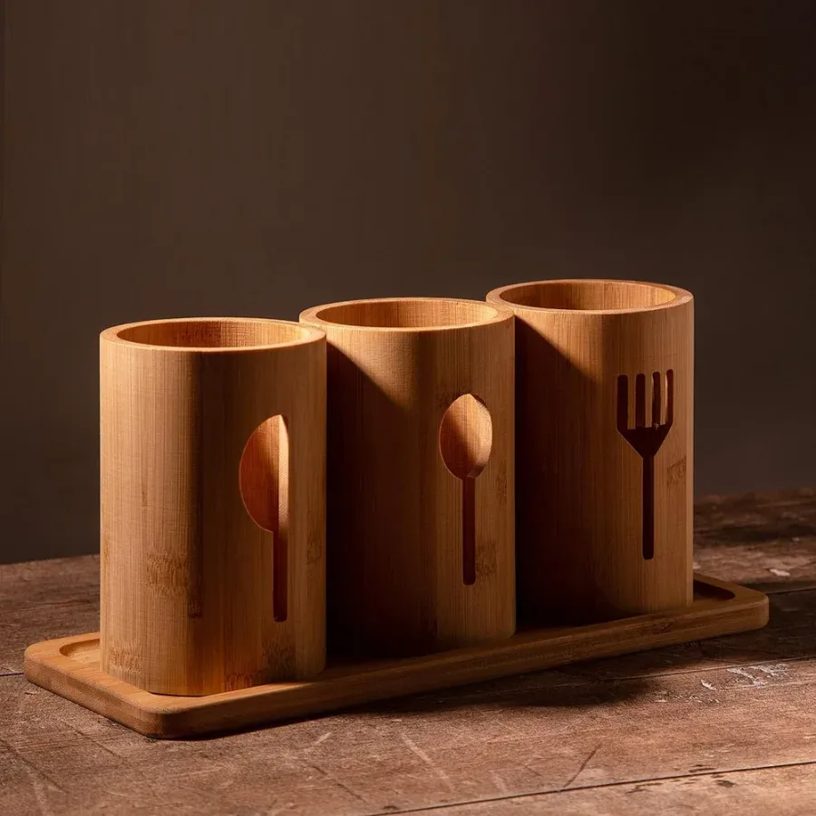 Bamboo Organiser Multi-Slot Utensil β photo 4